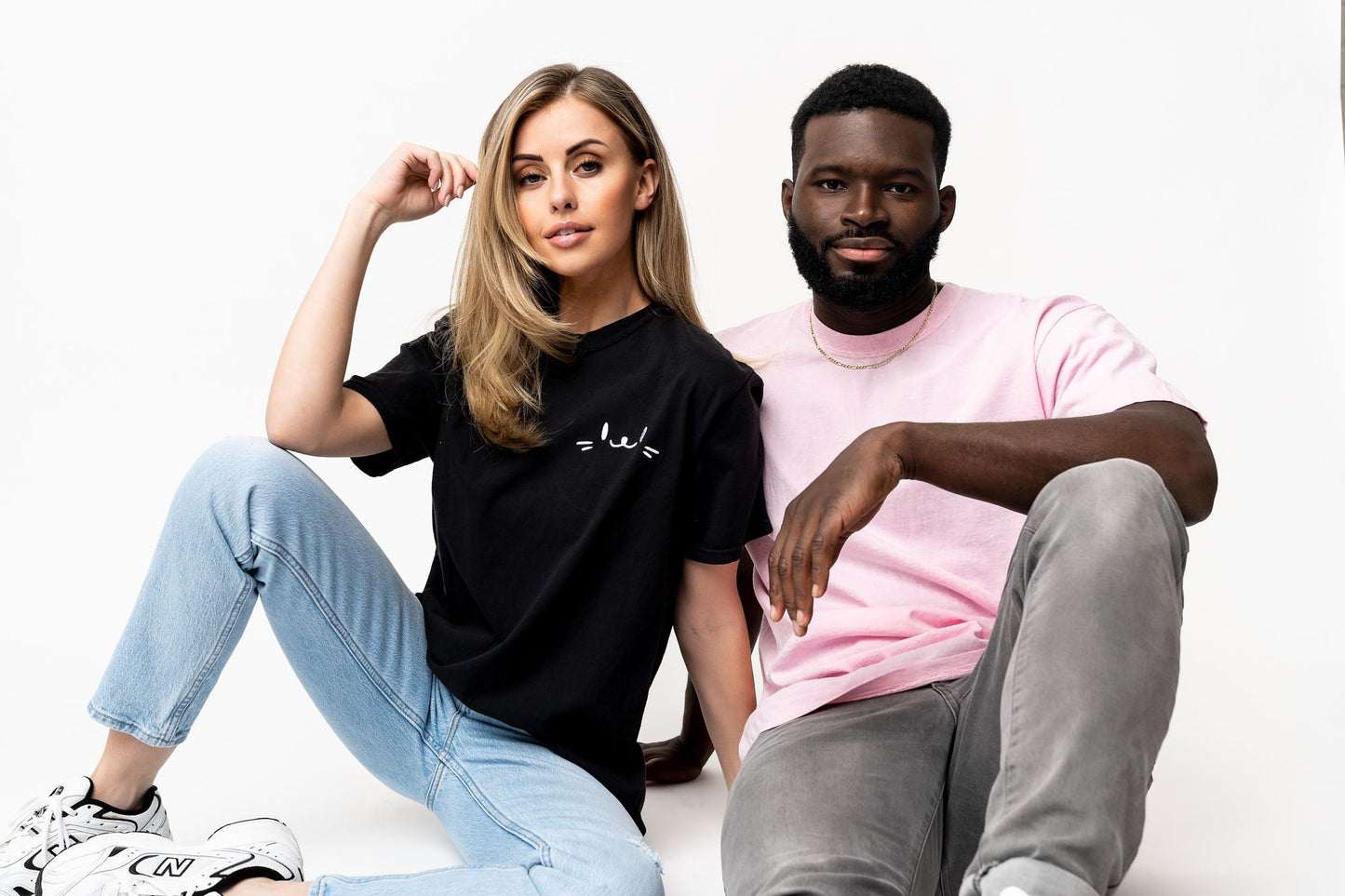 Tshirt Light Pink - Embroidered